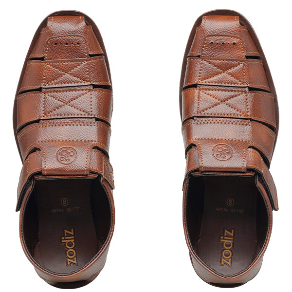 Men's Genuine Tan Leather Mules - Mules Sandals – DOC&MARK®